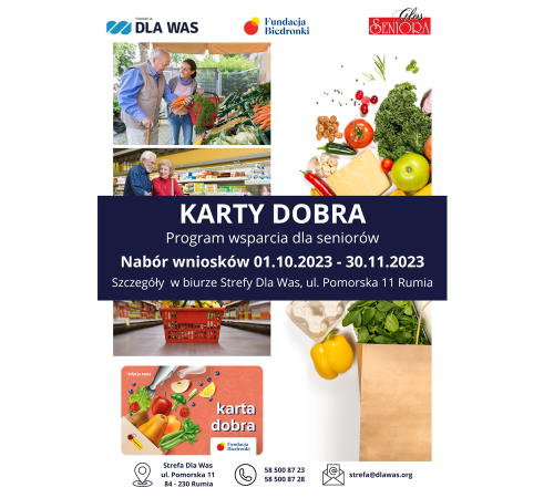 Karty Dobra - Razem z Fundacją Biedronki wspieramy Seniorów!